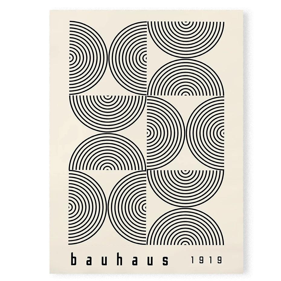 Boho Bauhaus Artwork Poster Mid Century Modern Wall Art Canvas Painting Retro Print Picture Living Room Gallery Interior Decor