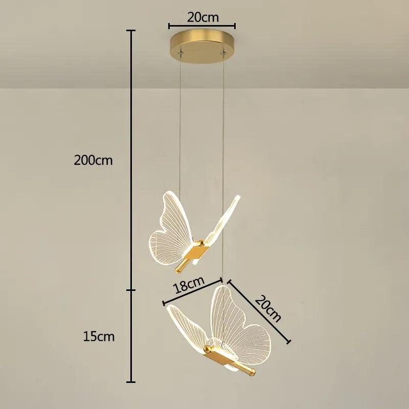 Butterfly LED Wall Lamp Indoor Lighting Home Bedroom Bedside Table Living Room Decoration Nordic Interior Wall Light Sconces