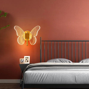 Butterfly LED Wall Lamp Indoor Lighting Home Bedroom Bedside Table Living Room Decoration Nordic Interior Wall Light Sconces