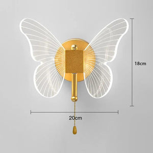 Butterfly LED Wall Lamp Indoor Lighting Home Bedroom Bedside Table Living Room Decoration Nordic Interior Wall Light Sconces