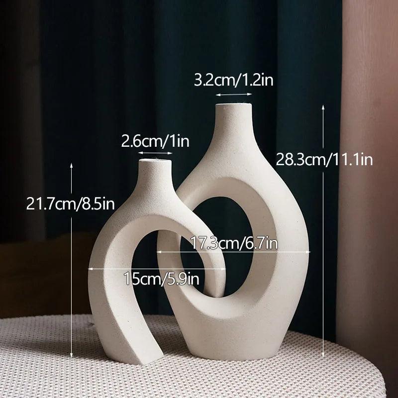 CAPIRON Luxury Decorative Ceramic Vase Home Decoration Accessories Nordic Flower House Interior Living Room Tabletop Modern Art