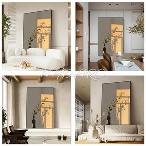 Canvas Print Painting Posters Sunset Light Leaves Flowers Korean Ins Style Modern Nordic Wall Picture Art Porch Room Home Decor