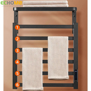 Carbon Fiber Intelligent Electric Towel Rack Digital Display Timing Bacteria Removal Constant Temperature Dryer towel warmer