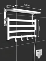 Carbon Fiber Intelligent Electric Towel Rack Digital Display Timing Bacteria Removal Constant Temperature Dryer towel warmer