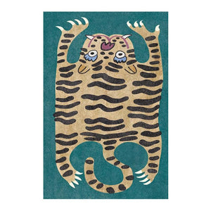 Carpet for Bedroom Tiger Rug Cute Animal Living Room Decor Kids Floor Mats Alfombra Tigre ковер тигр 호랑이 러그 Tapetes Para Quartos