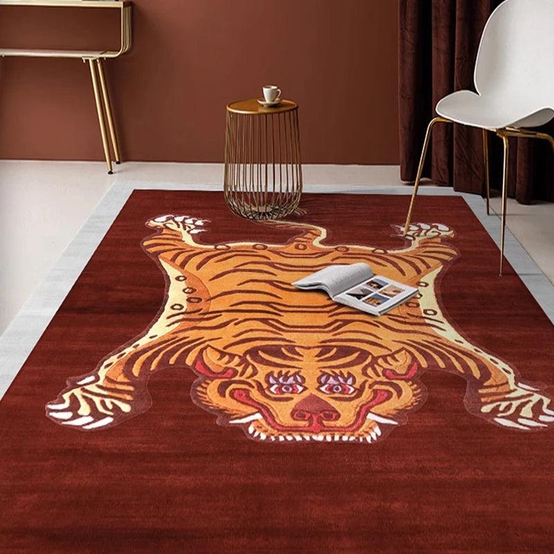 Carpet for Bedroom Tiger Rug Cute Animal Living Room Decor Kids Floor Mats Alfombra Tigre ковер тигр 호랑이 러그 Tapetes Para Quartos