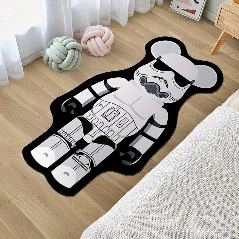 Cartoon Bear Rug Irregular Cute Animals Carpet for Bedroom Bedside Living Room Non-slip Fashion Home Floor Mat