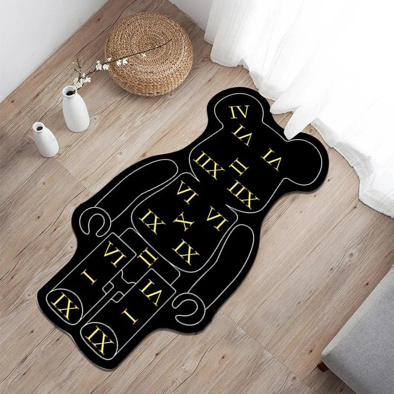 Cartoon Bear Rug Irregular Cute Animals Carpet for Bedroom Bedside Living Room Non-slip Fashion Home Floor Mat