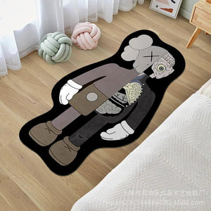 Cartoon Bear Rug Irregular Cute Animals Carpet for Bedroom Bedside Living Room Non-slip Fashion Home Floor Mat