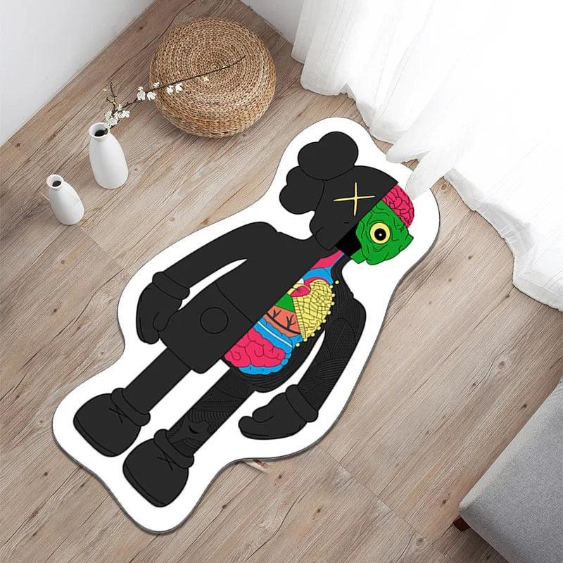 Cartoon Bear Rug Irregular Cute Animals Carpet for Bedroom Bedside Living Room Non-slip Fashion Home Floor Mat