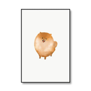 Cartoon Cute Puppy Corgi Dachshund Canvas Painting Nursery Wall Art Poster and Print Nordic Decorative Picture Kids Room Decor