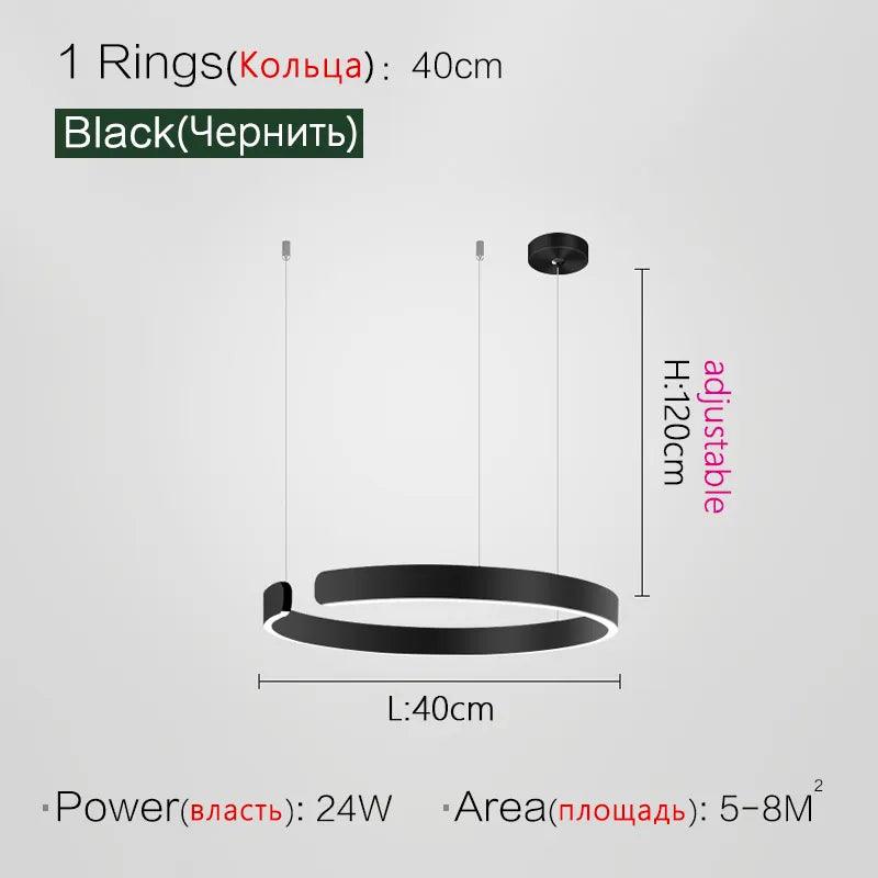 Ceiling chandelier Pendant lights Chandeliers for dining room LED Bedroom living room nordic home decor Modern Round ring lamps