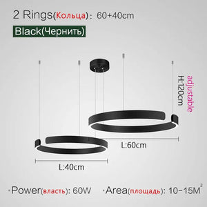 Ceiling chandelier Pendant lights Chandeliers for dining room LED Bedroom living room nordic home decor Modern Round ring lamps