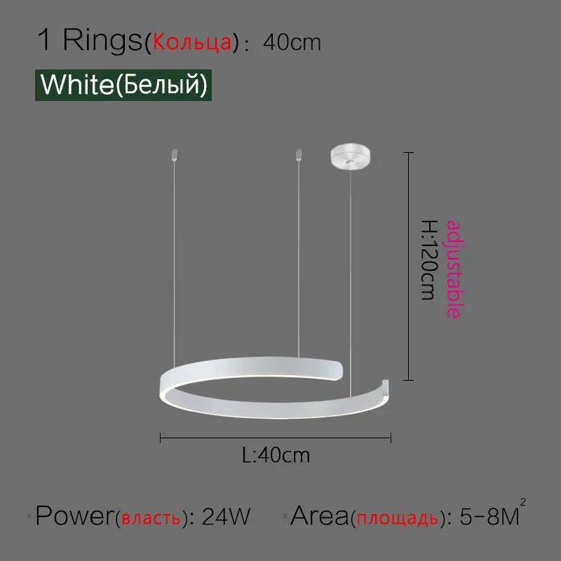 Ceiling chandelier Pendant lights Chandeliers for dining room LED Bedroom living room nordic home decor Modern Round ring lamps