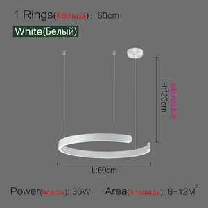 Ceiling chandelier Pendant lights Chandeliers for dining room LED Bedroom living room nordic home decor Modern Round ring lamps