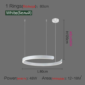 Ceiling chandelier Pendant lights Chandeliers for dining room LED Bedroom living room nordic home decor Modern Round ring lamps