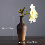 Chinese Retro Zen Vase for Tabletop Decoration, Ceramic Flower Insert, Small Vase, Hydroponic Flower Device, Tabletop Decoration