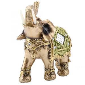 Chinese Traditional Feng Shui Lucky Elephant Statue Resin Wealth Animal Sculpture Elephant Figurine Ornament Home Decoration