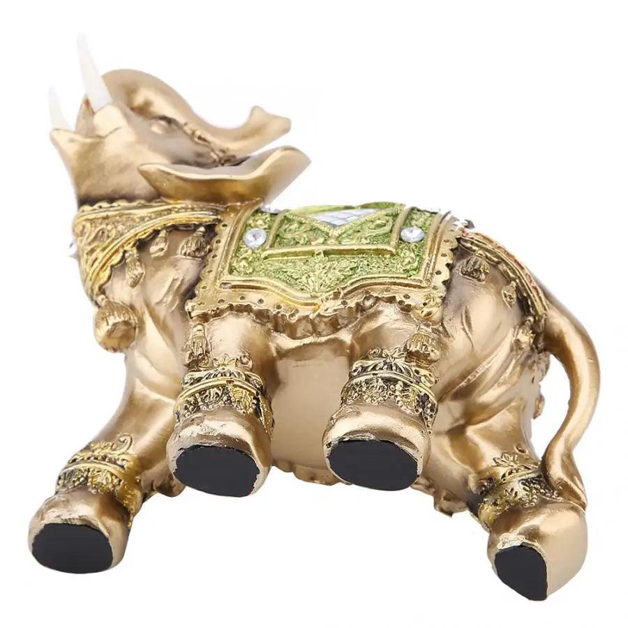 Chinese Traditional Feng Shui Lucky Elephant Statue Resin Wealth Animal Sculpture Elephant Figurine Ornament Home Decoration