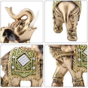 Chinese Traditional Feng Shui Lucky Elephant Statue Resin Wealth Animal Sculpture Elephant Figurine Ornament Home Decoration