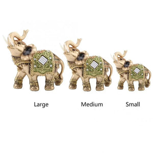 Chinese Traditional Feng Shui Lucky Elephant Statue Resin Wealth Animal Sculpture Elephant Figurine Ornament Home Decoration