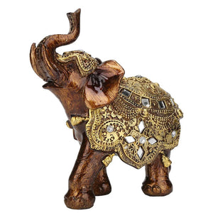 Chinese Traditional Feng Shui Lucky Elephant Statue Resin Wealth Animal Sculpture Elephant Figurine Ornament Home Decoration