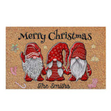 Christmas Welcome Gnome Doormat Front Porch Rugs Welcome Mat Christmas Gnome Door Mat Indoor Outdoor Doormats Entrance Carpet