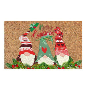 Christmas Welcome Gnome Doormat Front Porch Rugs Welcome Mat Christmas Gnome Door Mat Indoor Outdoor Doormats Entrance Carpet