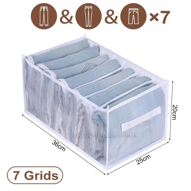 Closets Clothes Organizer Pants Jeans Storage Box Cabinet Drawer Organizer Underwear Socks T-Shirt Wardrobe Storage Organizers