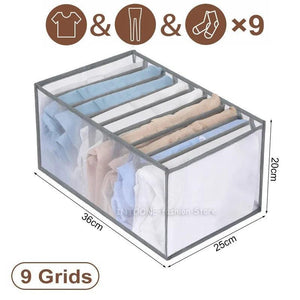 Closets Clothes Organizer Pants Jeans Storage Box Cabinet Drawer Organizer Underwear Socks T-Shirt Wardrobe Storage Organizers