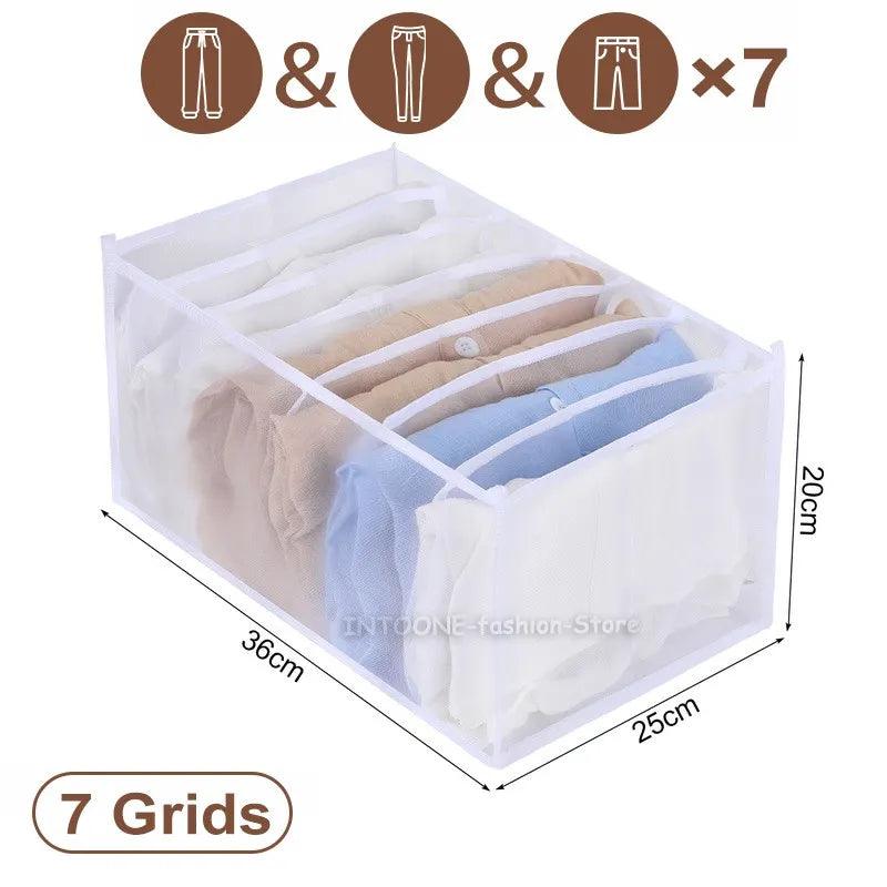 Closets Clothes Organizer Pants Jeans Storage Box Cabinet Drawer Organizer Underwear Socks T-Shirt Wardrobe Storage Organizers