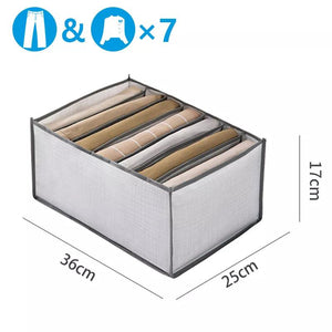 Clothes Organizer Trousers Clothes Jeans Storage Box Wardrobe Clothes Organizer Underwear Bra Socks Artifact Compartment Box