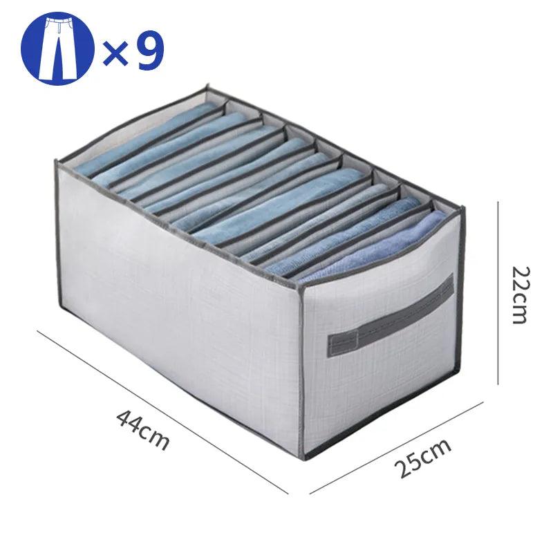 Clothes Organizer Trousers Clothes Jeans Storage Box Wardrobe Clothes Organizer Underwear Bra Socks Artifact Compartment Box