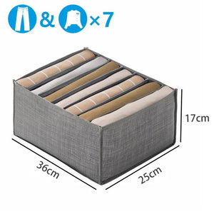 Clothes Organizer Trousers Clothes Jeans Storage Box Wardrobe Clothes Organizer Underwear Bra Socks Artifact Compartment Box