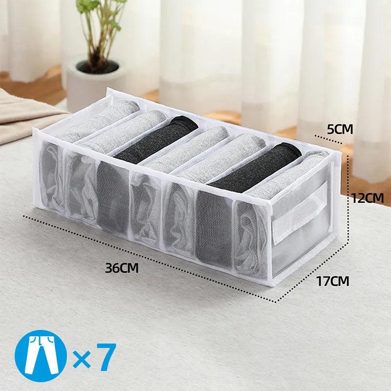 Clothes Organizer Trousers Clothes Jeans Storage Box Wardrobe Clothes Organizer Underwear Bra Socks Artifact Compartment Box