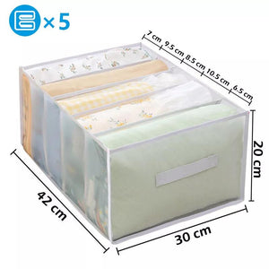 Clothes Organizer Trousers Clothes Jeans Storage Box Wardrobe Clothes Organizer Underwear Bra Socks Artifact Compartment Box