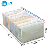 Clothes Organizer Trousers Clothes Jeans Storage Box Wardrobe Clothes Organizer Underwear Bra Socks Artifact Compartment Box