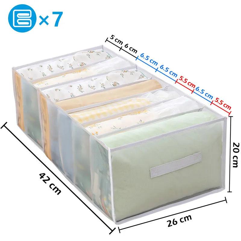 Clothes Organizer Trousers Clothes Jeans Storage Box Wardrobe Clothes Organizer Underwear Bra Socks Artifact Compartment Box