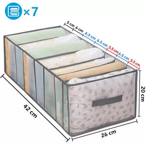 Clothes Organizer Trousers Clothes Jeans Storage Box Wardrobe Clothes Organizer Underwear Bra Socks Artifact Compartment Box