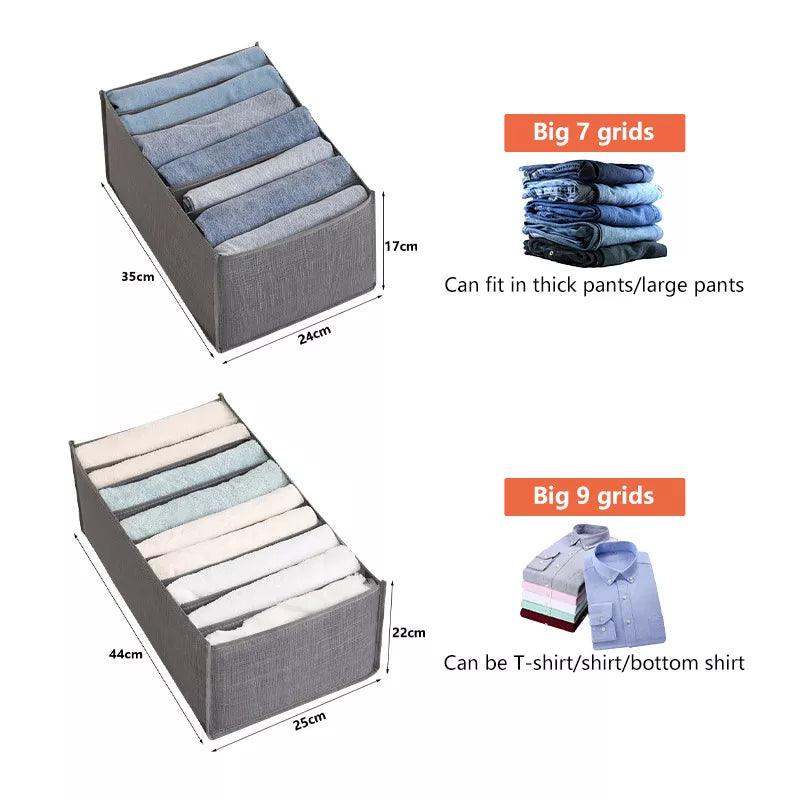 Clothes Organizer Trousers Clothes Jeans Storage Box Wardrobe Clothes Organizer Underwear Bra Socks Artifact Compartment Box