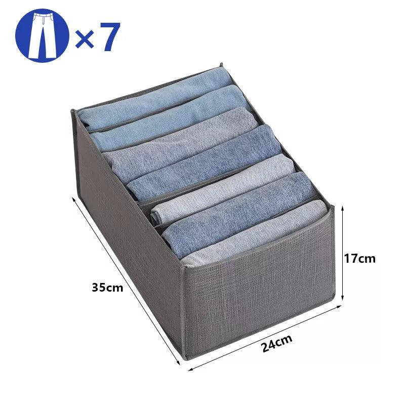 Clothes Organizer Trousers Clothes Jeans Storage Box Wardrobe Clothes Organizer Underwear Bra Socks Artifact Compartment Box