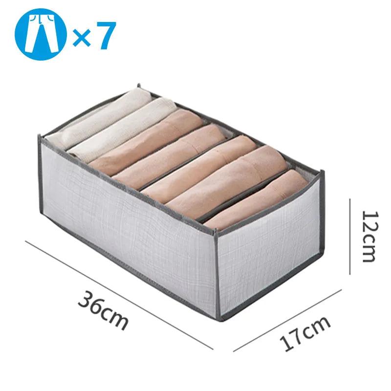 Clothes Organizer Trousers Clothes Jeans Storage Box Wardrobe Clothes Organizer Underwear Bra Socks Artifact Compartment Box