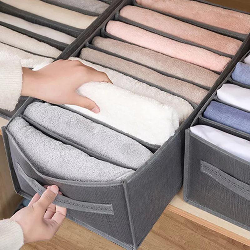 Clothes Organizer Trousers Clothes Jeans Storage Box Wardrobe Clothes Organizer Underwear Bra Socks Artifact Compartment Box