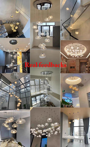 Cloud Design Glass Pendant Light Nordic Hanging Lamp For Living Dining Room Restaurant Loft Stairwell Chandelier Indoor Lighting