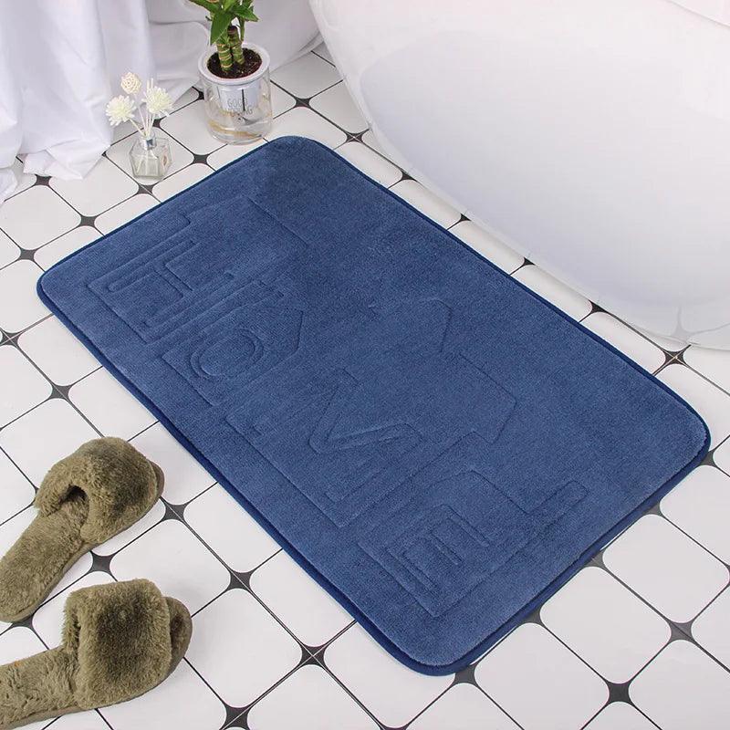 Cobblestone Embossed Bath Mat Non-slip Bathroom Carpets In Wash Basin Bathtub Side Floor Rug Shower Room Doormat Memory Foam Pad