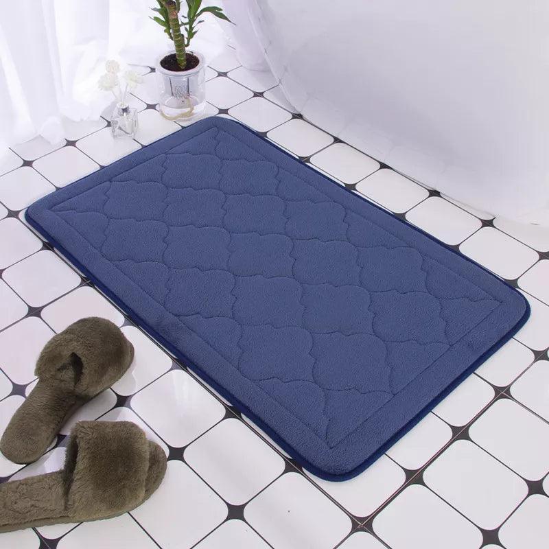 Cobblestone Embossed Bath Mat Non-slip Bathroom Carpets In Wash Basin Bathtub Side Floor Rug Shower Room Doormat Memory Foam Pad