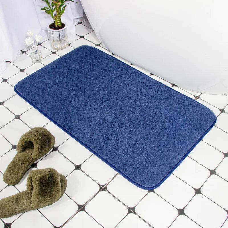 Cobblestone Embossed Bath Mat Non-slip Bathroom Carpets In Wash Basin Bathtub Side Floor Rug Shower Room Doormat Memory Foam Pad