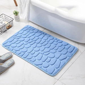 Cobblestone Embossed Bath Mat Non-slip Bathroom Carpets In Wash Basin Bathtub Side Floor Rug Shower Room Doormat Memory Foam Pad