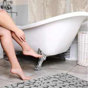 Cobblestone Embossed Bath Mat Non-slip Bathroom Carpets In Wash Basin Bathtub Side Floor Rug Shower Room Doormat Memory Foam Pad