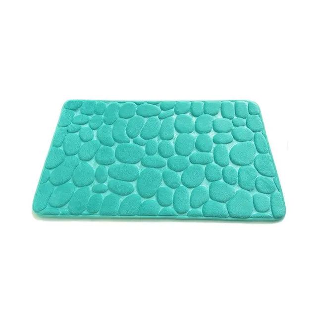 Cobblestone Embossed Bath Mat Non-slip Bathroom Carpets In Wash Basin Bathtub Side Floor Rug Shower Room Doormat Memory Foam Pad